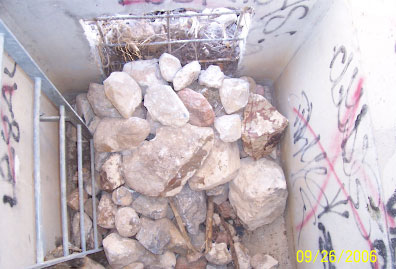 Debris in inlet