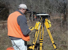 GPS static session surveying Global Positioning System (GPS) static session surveying.