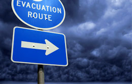 Evacuation Route sign Evacuation Route sign photo